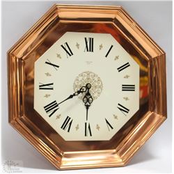 VINTAGE COPPERCRAFT GUILD WALL CLOCK (13")