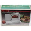 Image 1 : RIVAL BRAND FOLD AWAY ELECTRIC FOOD SLICER IN BOX