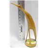 Image 1 : VINTAGE CARVED BULL HORN BIRD SCULPTURE (13"H)
