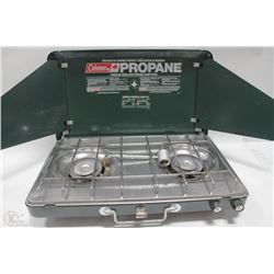 COLEMAN PROPANE CAMPING STOVE 2 BURNER