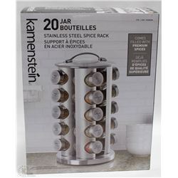 20 JAR TURNING SPICE RACK IN BOX