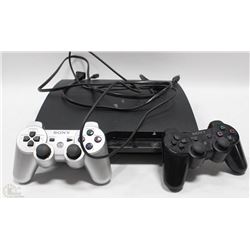 PLAYSTATION 3 WITH ALL CORDS, CABLES,2 CONTROLLERS