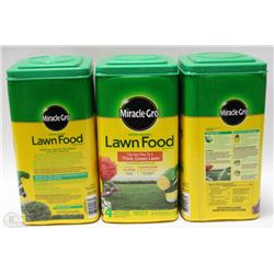 LOT OF 3 MIRACLE GROW LAWN FOOD
