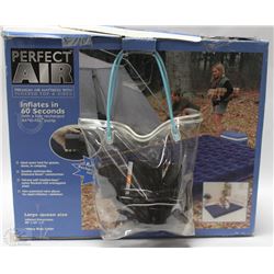 PERFECT AIR LARGE QUEEN SIZE AIR MATTRESS WITH