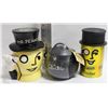 Image 1 : LOT OF 3 PLANTERS MR PEANUTS JAR, TIN AND NEW POT