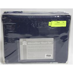 4PC MICROFIBER SHEET SET QUEEN - BLUE