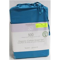 HABITAT 4PC 500 THREAD COUNT ORGANIC COTTON SHEET