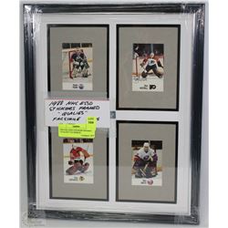 1988 NHL ESSO STICKERS FRAMED "GOALIES" FACSIMILIE