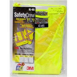 LOT OF 2 SCOTCHLITE HIGH VISIBILITY VEST SIZE: XL