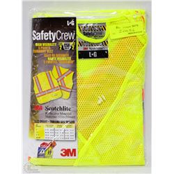 LOT OF 2 SCOTCHLITE HIGH VISIBILITY VEST SIZE: LRG
