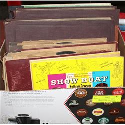 BOX WITH ASSORTED 78RPM RECORDS FOR GRAMOPHONE