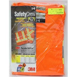 LOT OF 2 SCOTCHLITE HIGH VISIBILITY VEST SIZE: LRG