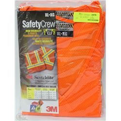 LOT OF 2 SCOTCHLITE HIGH VISIBILITY VEST SIZE: XL