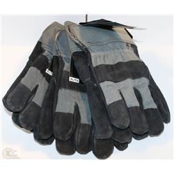 LOT OF 3 PAIRS OF BOB DALE SPLIT LEATHER GLOVES