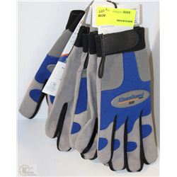 LOT OF 3 PAIRS OF KLEEN GUARD G50 MECHANICS GLOVES