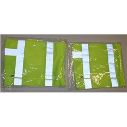 LOT OF TWO 2 XL YELLOW REFLECTIVE VESTS