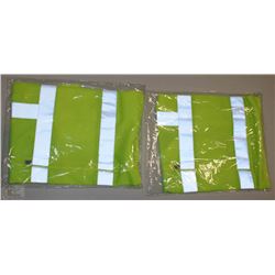 LOT OF TWO 2XL YELLOW REFLECTIVE VESTS