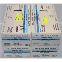 LOT OF 4 BOXES OF ASST SIZE 8MIL NITRILE GLOVES
