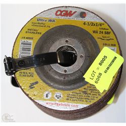 LOT OF 10 CGW 5X1/4 GRINDING DISCS
