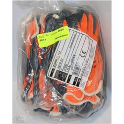 LOT OF 12 PAIRS OF ZORBIT DIPPED GLOVES