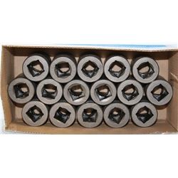 BOX OF 15 - 3/4" SQUARE SOCKET FOR 3/4" SQUARE NUT