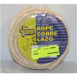 THE CORDAGE SOURCE TWISTED SISAL ROPE 100FT