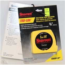 LOT OF 2 STARRETT TRU-LOK 16' MEASURING TAPE