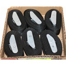 LOT OF 6 MINI TIE DOWN STRAPS