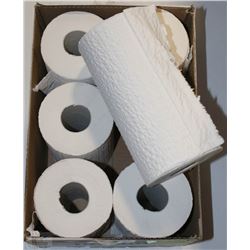 BOX WITH 6 ROLLS OF SCRIM WORKS PAPER TOWELS