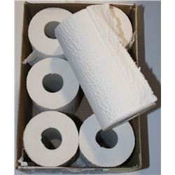 BOX WITH 6 ROLLS OF SCRIM WORKS PAPER TOWELS