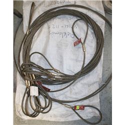 LOT OF CONTINENTAL 3/8"X12' METAL CHOKER SLINGS