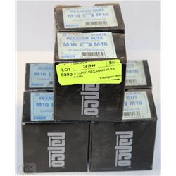 LOT OF 6 PAPCO HEXAGON NUTS M16 (670-016)