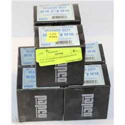LOT OF 6 PAPCO HEXAGON NUTS M16 (670-016)