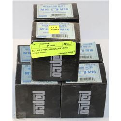 LOT OF 6 PAPCO HEXAGON NUTS M16 (670-016)