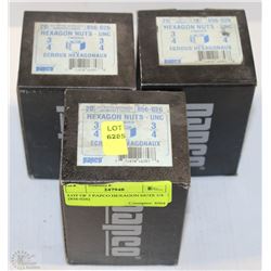 LOT OF 3 PAPCO HEXAGON NUTS 3/4 (856-026)