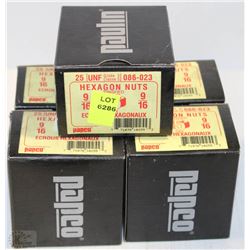 LOT OF 5 PAPCO HEXAGON NUTS 9/16 (086-023)