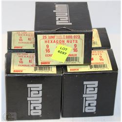 LOT OF 5 PAPCO HEXAGON NUTS 9/16 (086-023)