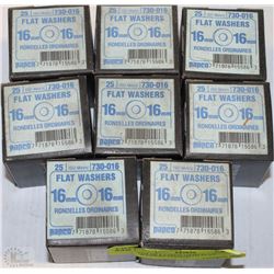 LOT OF 8 PAPCO 16MM FLAT WASHERS (730-016)
