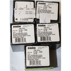 PAULIN 3/16 STAINLESS STEEL BLIND RIVETS (DOMED)