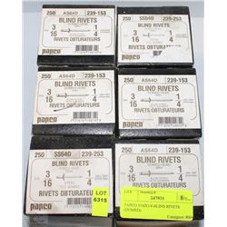 PAPCO 3/16X1/4 BLIND RIVETS (DOMED)