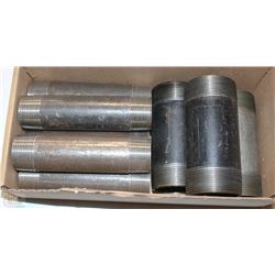 BOX OF DOUBLE THREADED PIPE NIPPLES