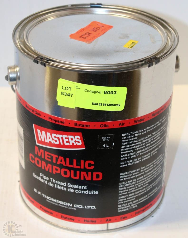 4L PAIL OF MASTER METALLIC COMPOUND PIPE THREAD