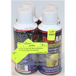 LOT W/ FOUR 3M WEATHERBAN ACRYLIC SEALANT (606-NF)