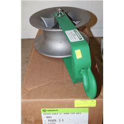 GREENLEE 12" SHEAVE CABLE HOOK TYPE 651