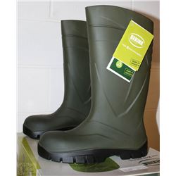 BEKINA  ALLIANCE S5 GREEN/BLK SZ8 RUBBER BOOTS