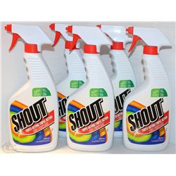 BOX OF 5 SHOUT LAUNDRY STAIN REMOVER SPRAY