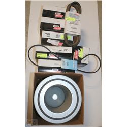 LOT OF ASSORTED BALDWIN FILTERS AND BELTS