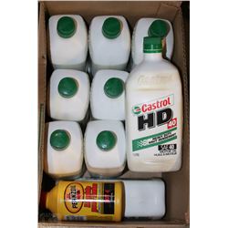 CASE OF 10 CASTROL HD 40 SAE 40 MOTOR OIL & 1