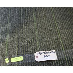 94) LOT OF CARPET TILE - 74 SQYDS OF SHAW GREEN