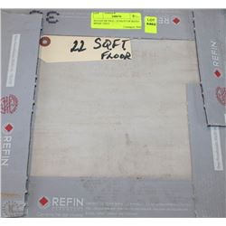 81) LOT OF TILE - 22 SQ FT OF REFIN BEIGE 12X12